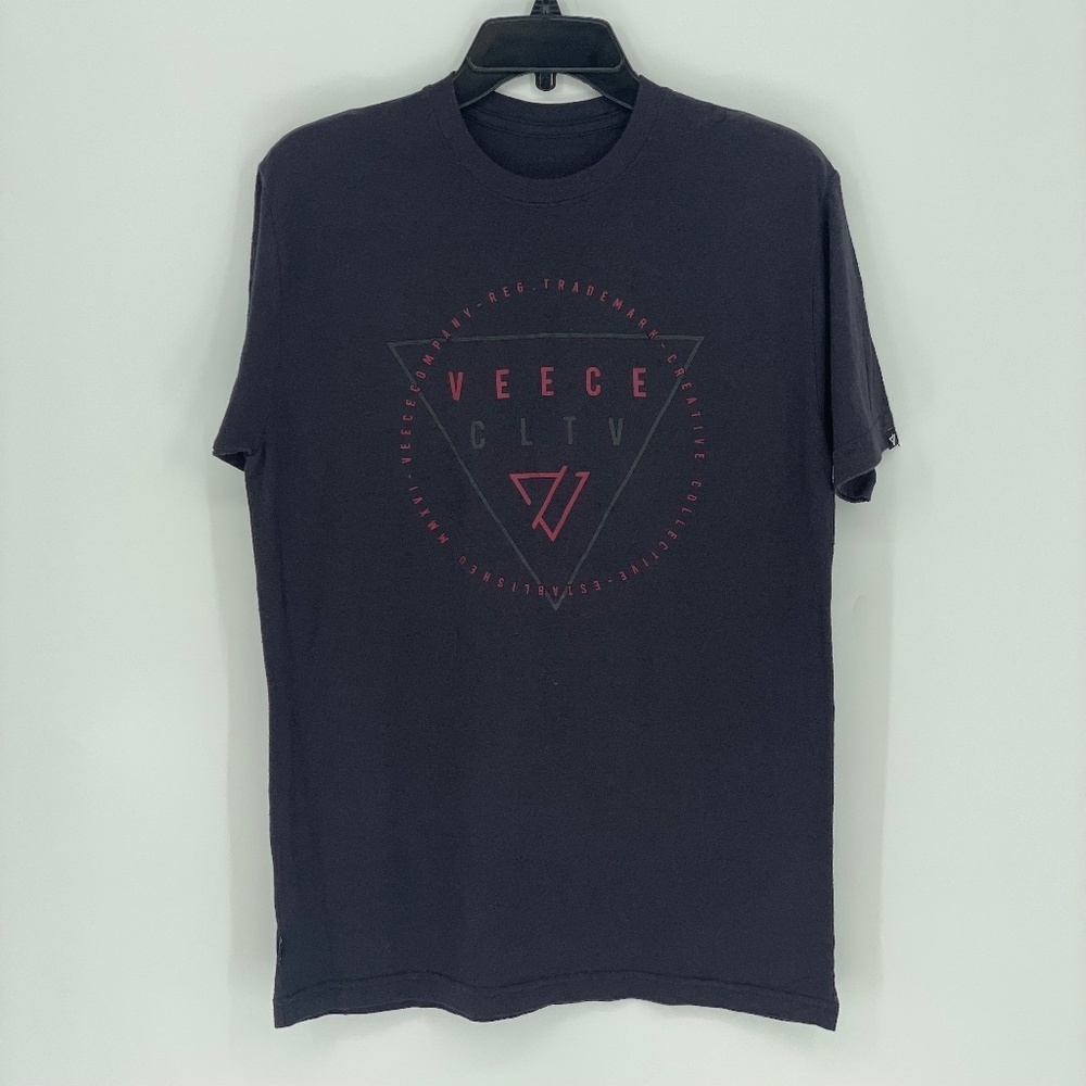 VEECE Black and Red Soft Cotton Short Sleeve T-Shirt